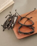 Tribal Braided Bracelet Set (5 Pieces), view 3