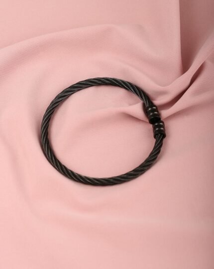 Twisted Cable Steel Bracelet, view 2