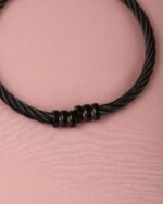 Twisted Cable Steel Bracelet, view 3