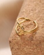 Twisted Knot Open Ring, view 2