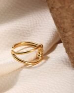 Twisted Knot Open Ring, view 3