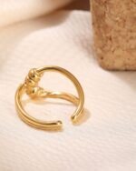 Twisted Knot Open Ring, view 5
