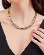 Twisted Layered Chain Choker, view 1