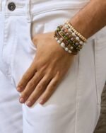 Wooden & Pearl Bead Bracelet Set (6 Pieces), view 4